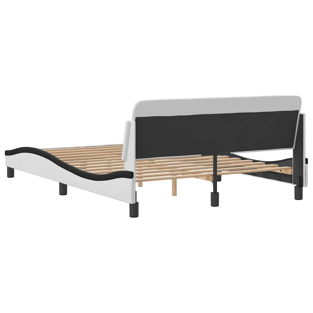 Okvir za krevet Dover crno-bijeli 120x200 cm umjetna koža