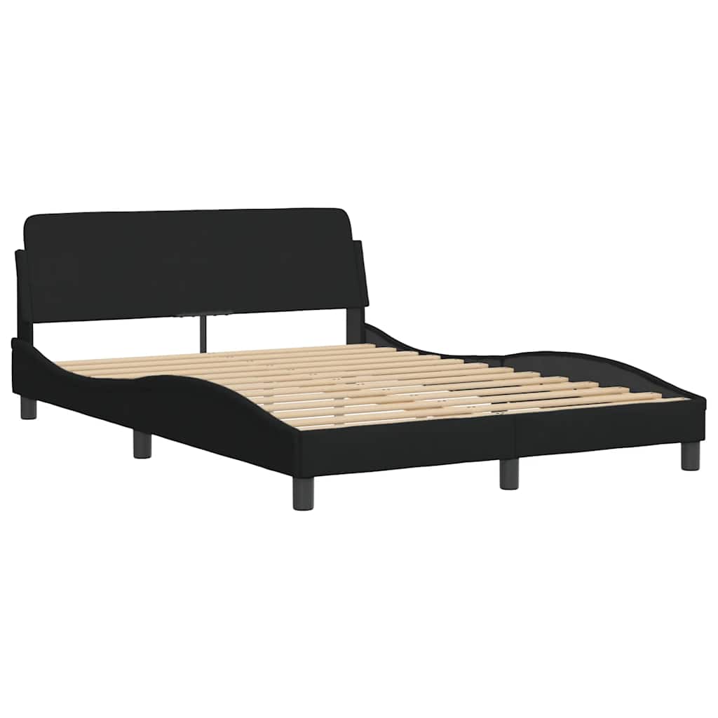 Okvir za krevet Dover crni 140 x 190 cm od tkanine