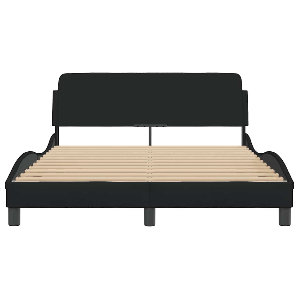 Okvir za krevet Dover crni 140 x 190 cm od tkanine