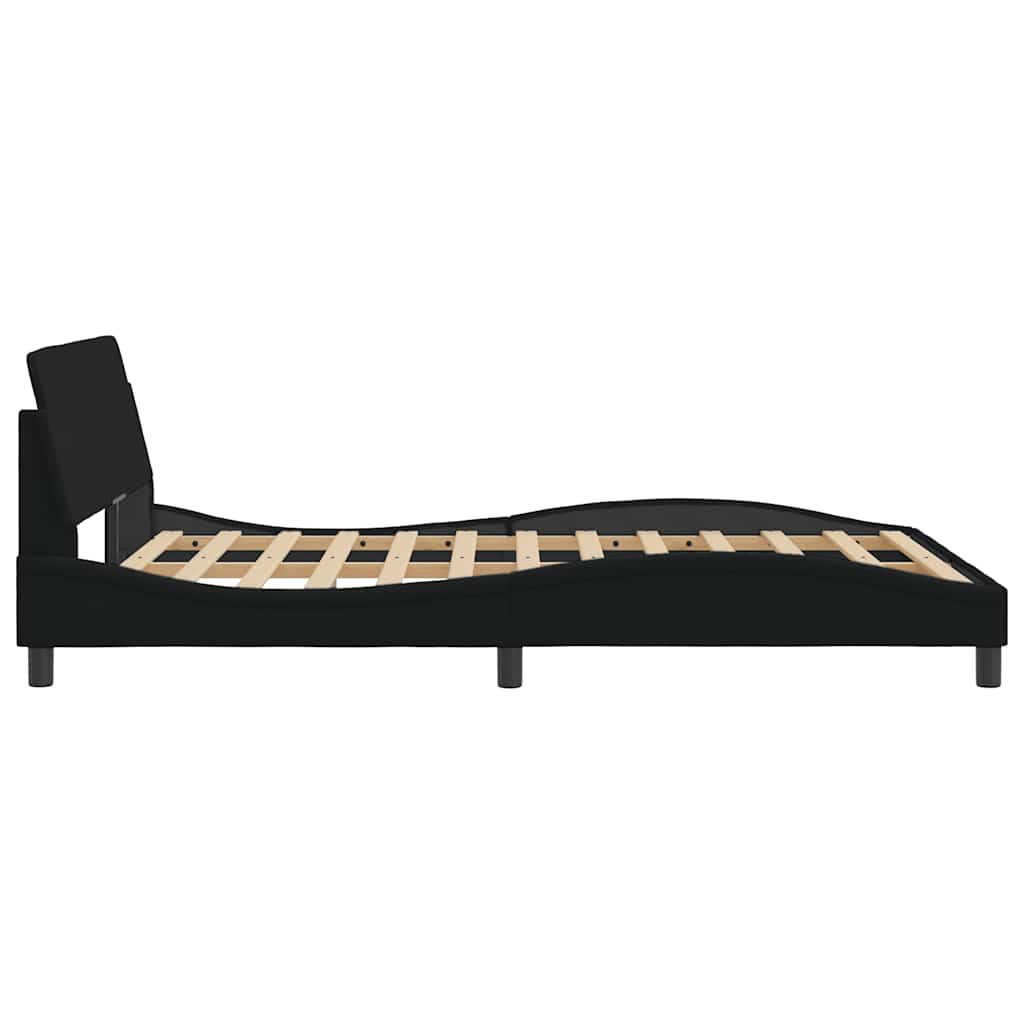 Okvir za krevet Dover crni 140 x 190 cm od tkanine