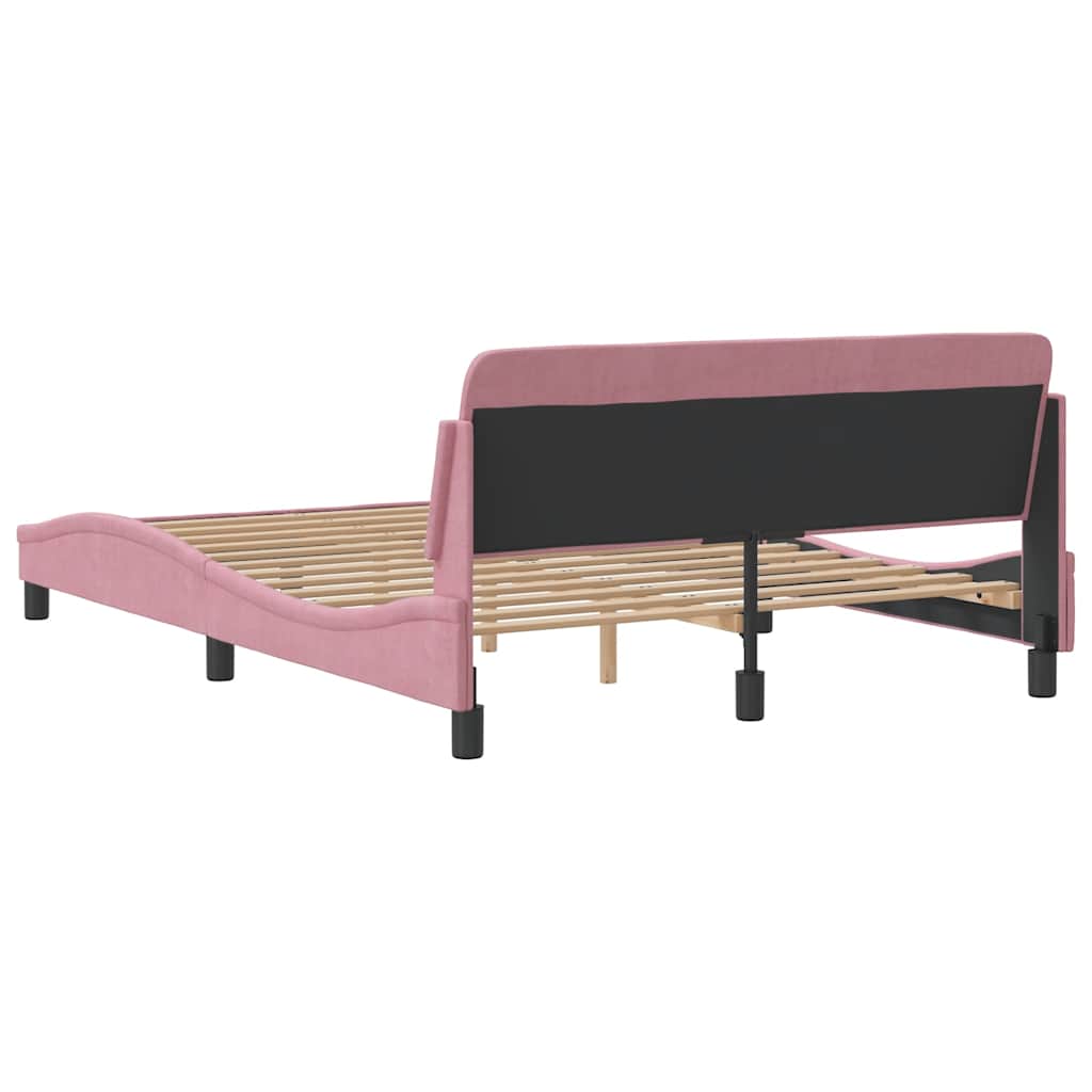 Okvir za krevet s uzglavljem Dover 140x190 cm baršunasti