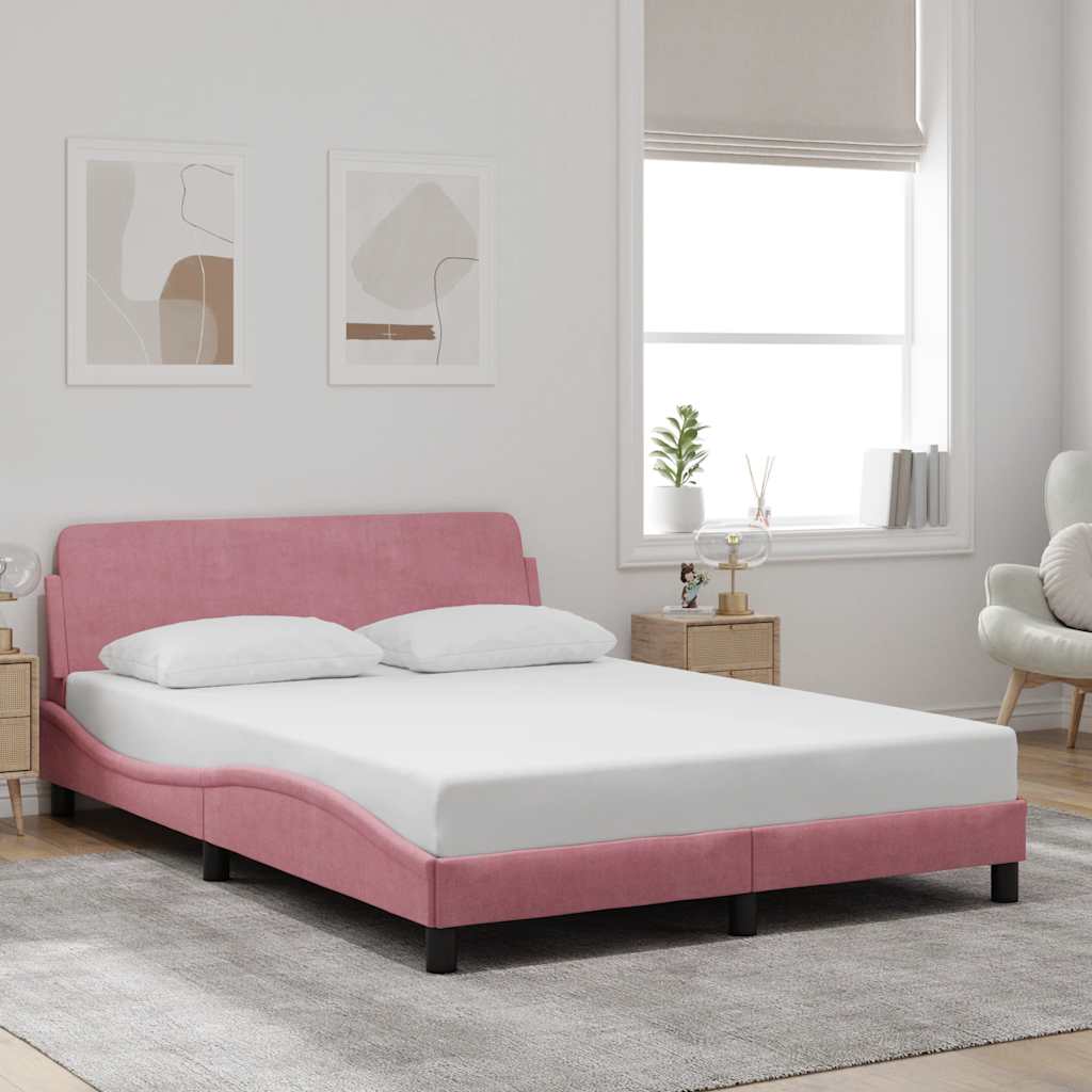 Okvir za krevet s uzglavljem Dover 140x190 cm baršunasti