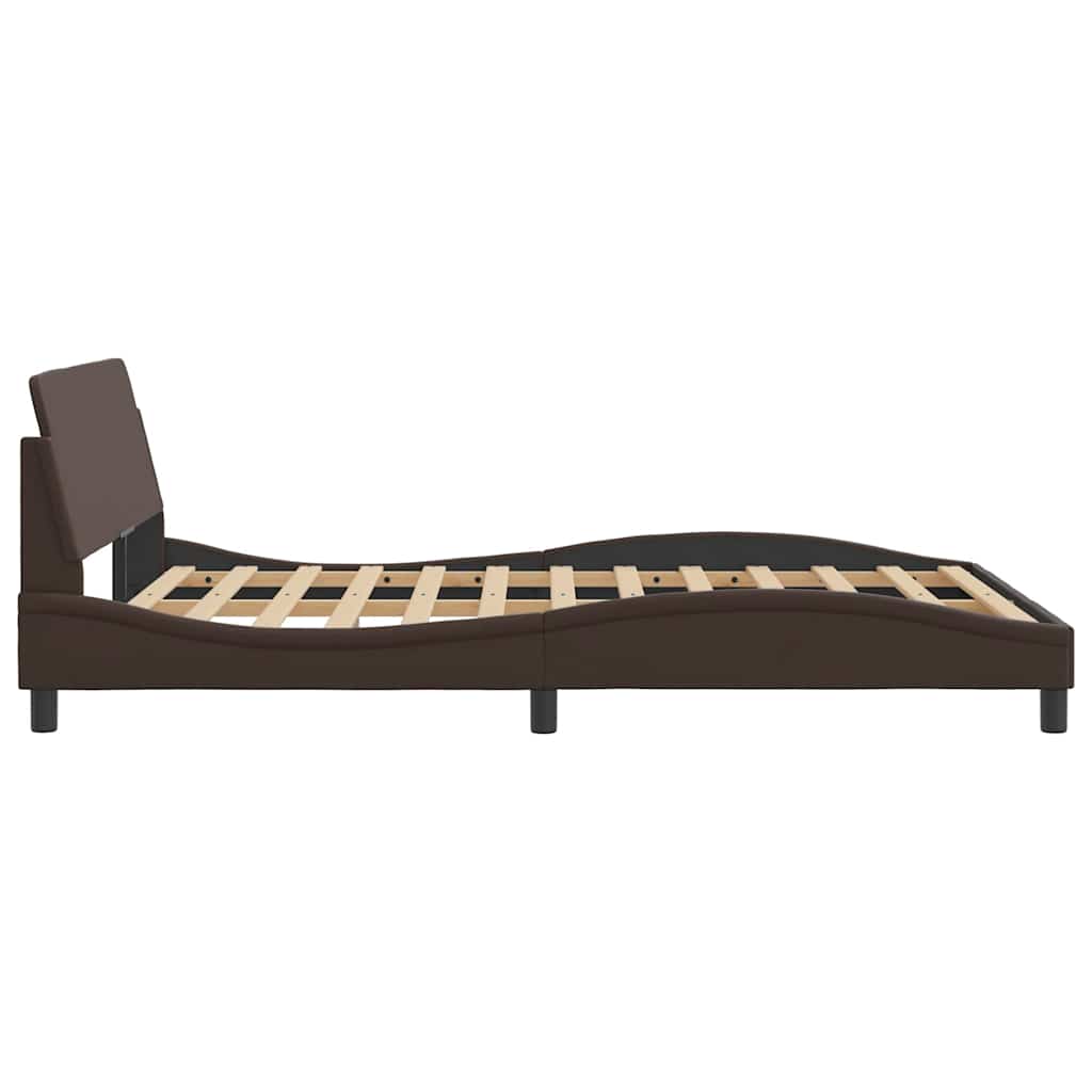 Okvir za krevet Dover smeđi 140x190 cm od umjetne kože