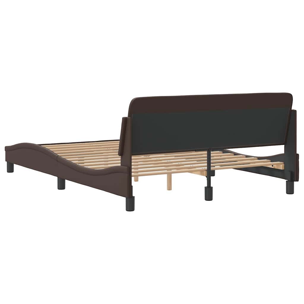 Okvir za krevet Dover smeđi 140x190 cm od umjetne kože