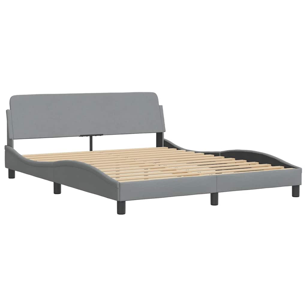 Okvir za krevet Dover svjetlosivi 160 x 200 cm od tkanine