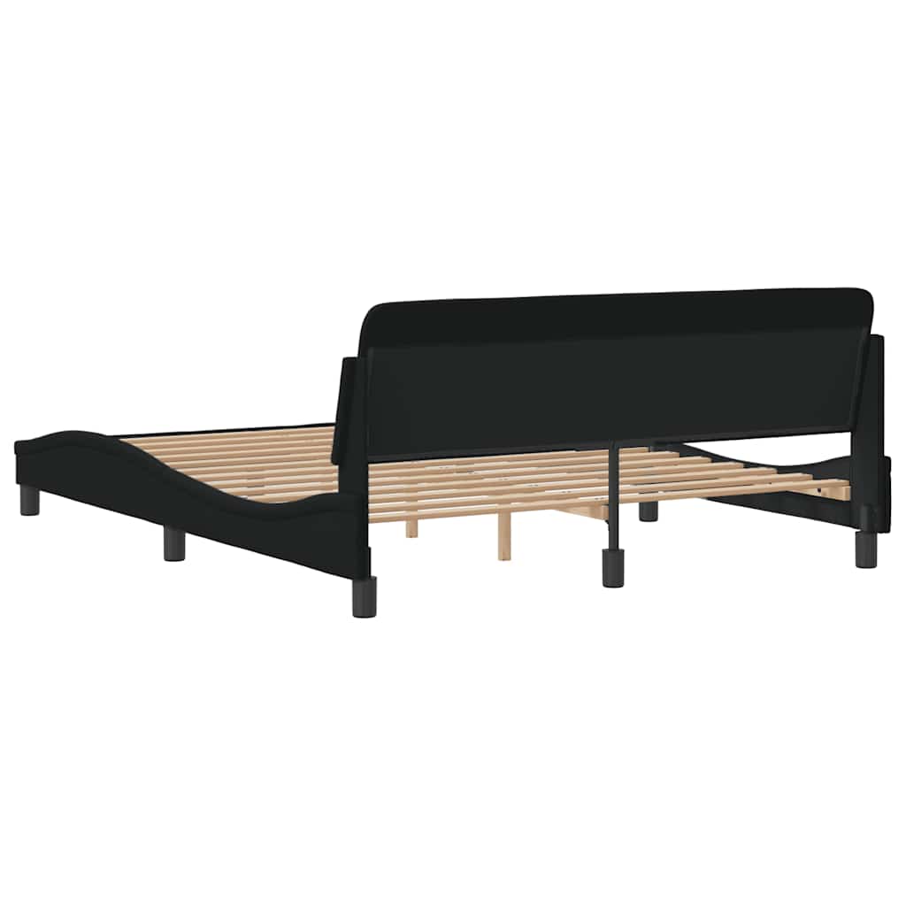 Okvir za krevet Dover crni 160x200 cm od tkanine