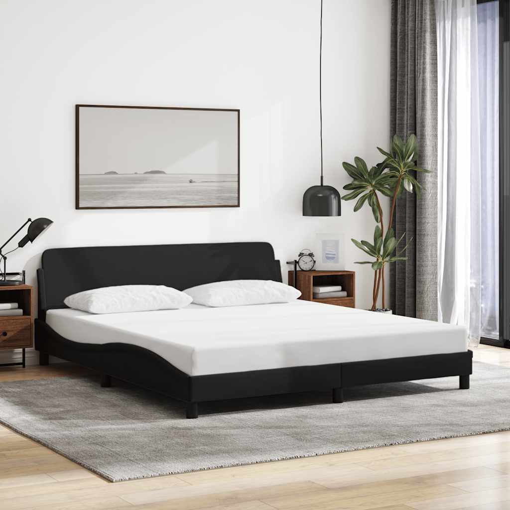 Okvir za krevet Dover crni 160x200 cm od tkanine