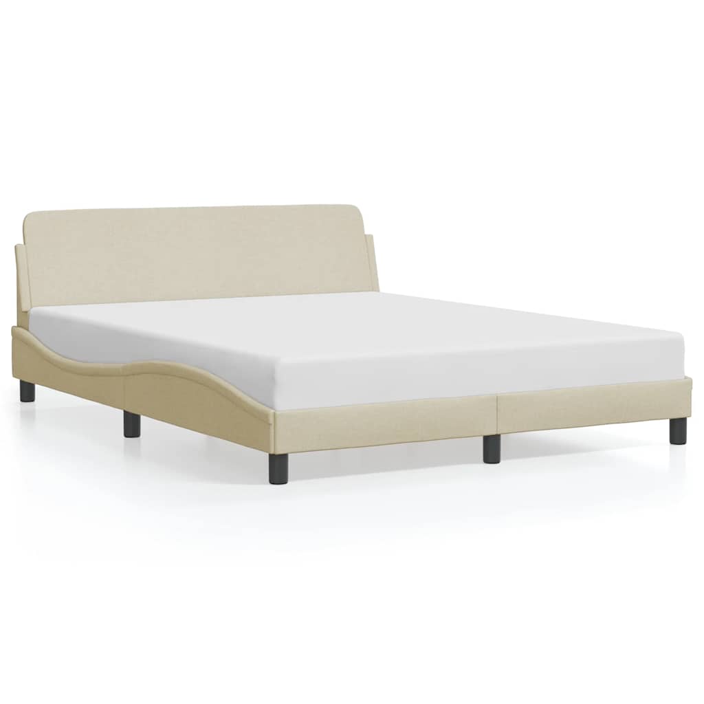 Okvir za krevet Dover krem 160x200 cm od tkanine