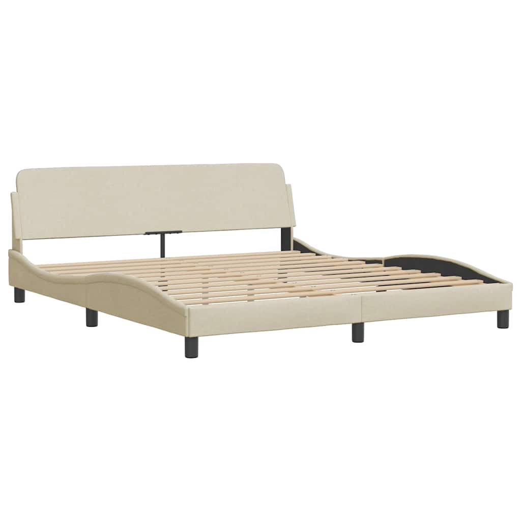 Okvir za krevet Dover krem 160x200 cm od tkanine