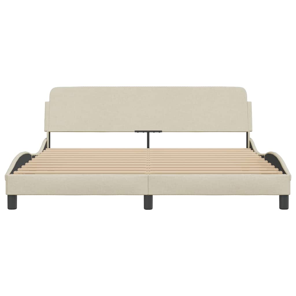 Okvir za krevet Dover krem 160x200 cm od tkanine