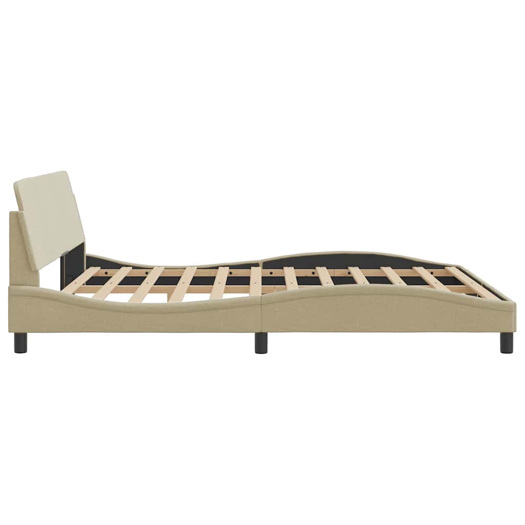 Okvir za krevet Dover krem 160x200 cm od tkanine