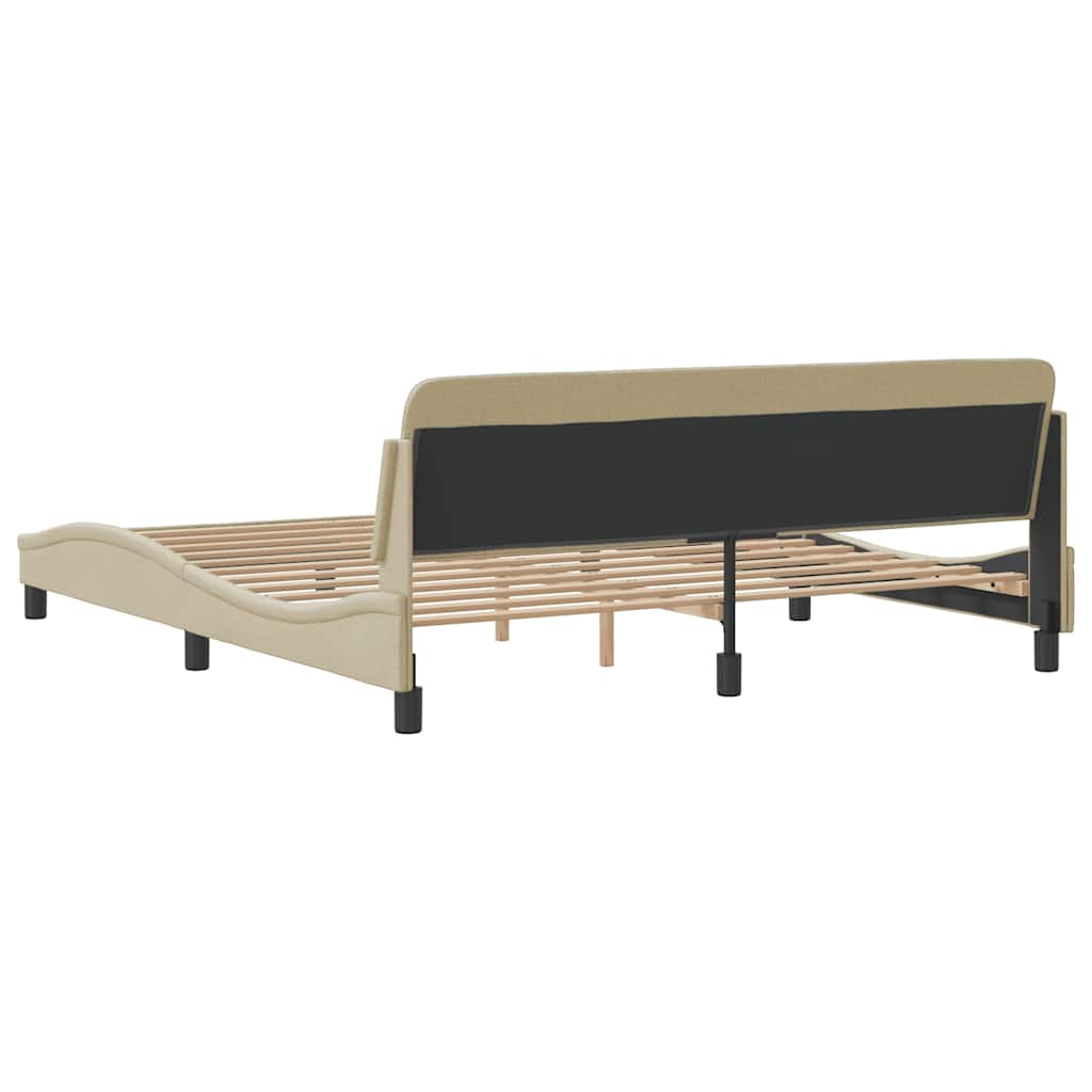 Okvir za krevet Dover krem 160x200 cm od tkanine