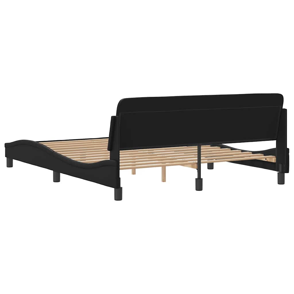 Okvir za krevet Dover crni 160x200 cm od umjetne kože