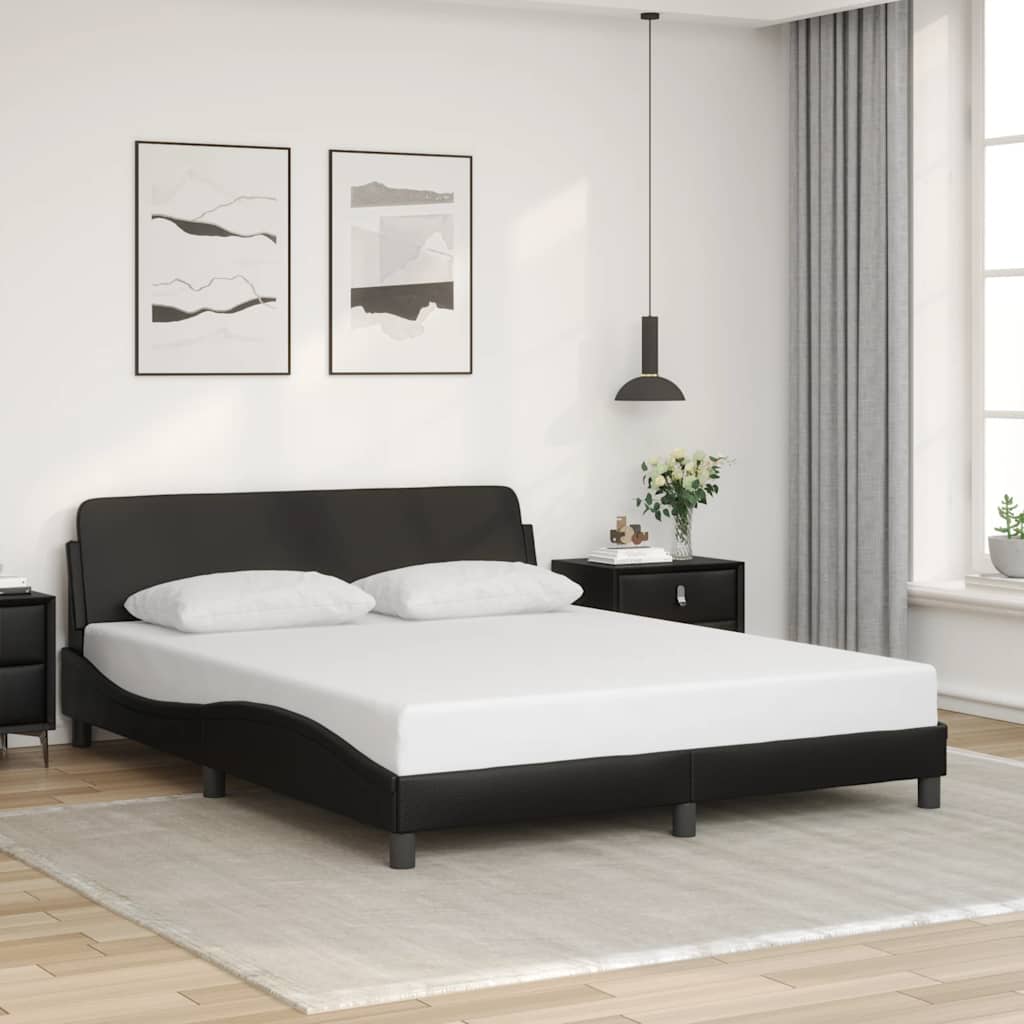 Okvir za krevet Dover crni 160x200 cm od umjetne kože