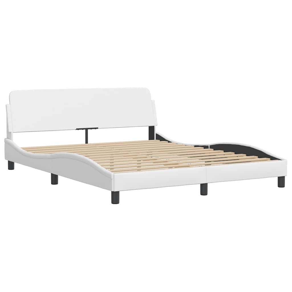 Okvir za krevet Dover bijeli 160x200 cm od umjetne kože