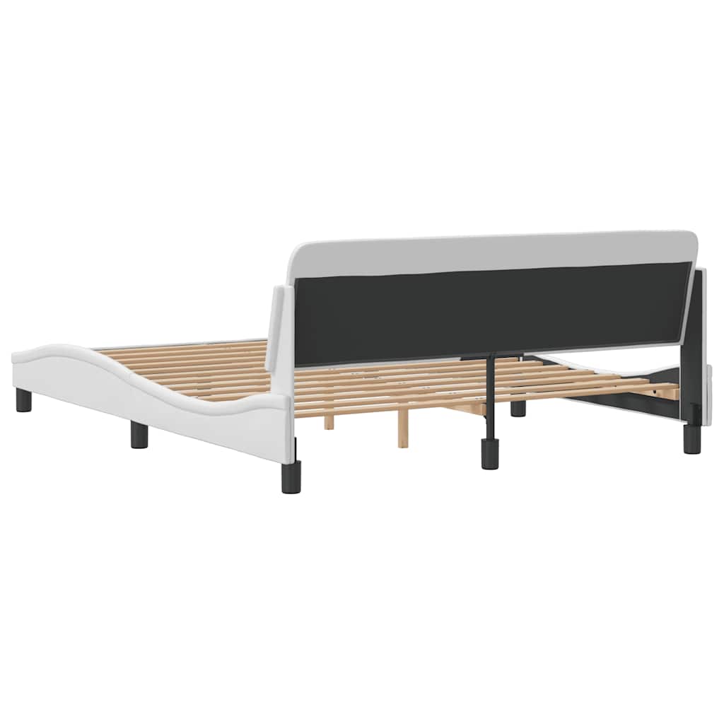 Okvir za krevet Dover bijeli 160x200 cm od umjetne kože
