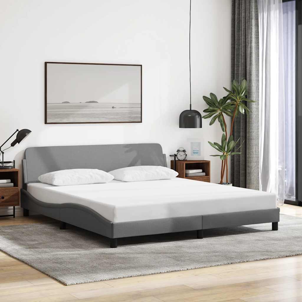 Okvir za krevet Dover svjetlosivi 180x200 cm od tkanine