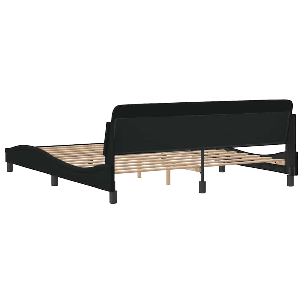 Okvir za krevet Dover crni 180x200 cm od tkanine