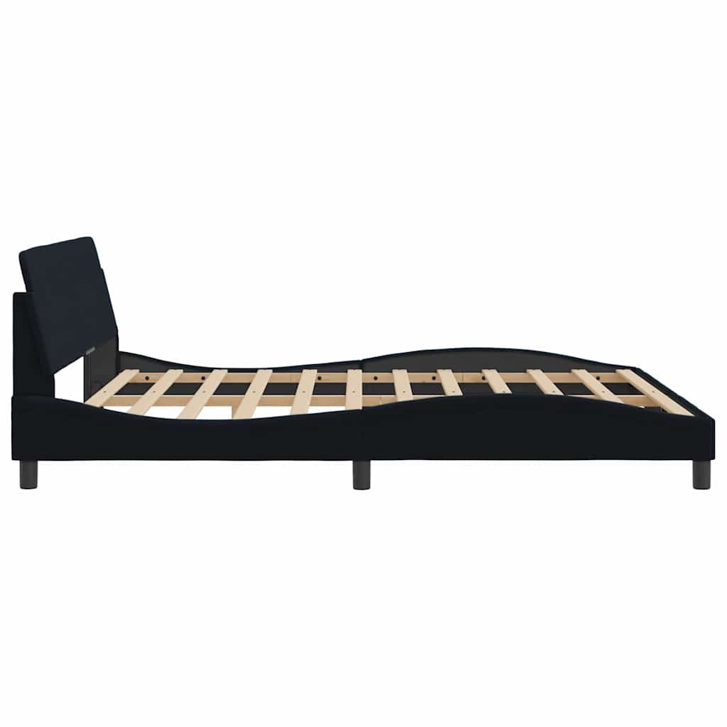 Okvir za krevet Dover crni 180x200 cm baršunasti