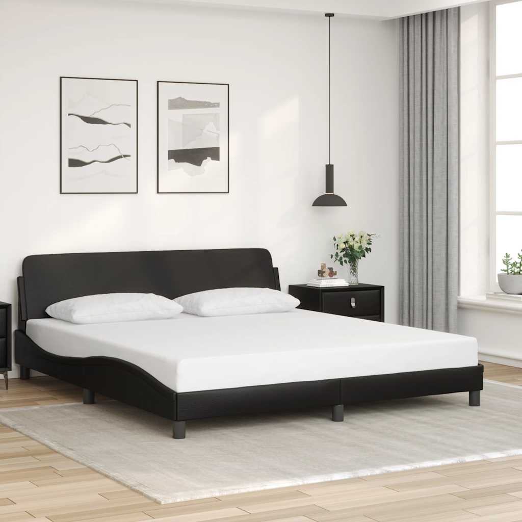 Okvir za krevet Dover crni 180x200 cm od umjetne kože
