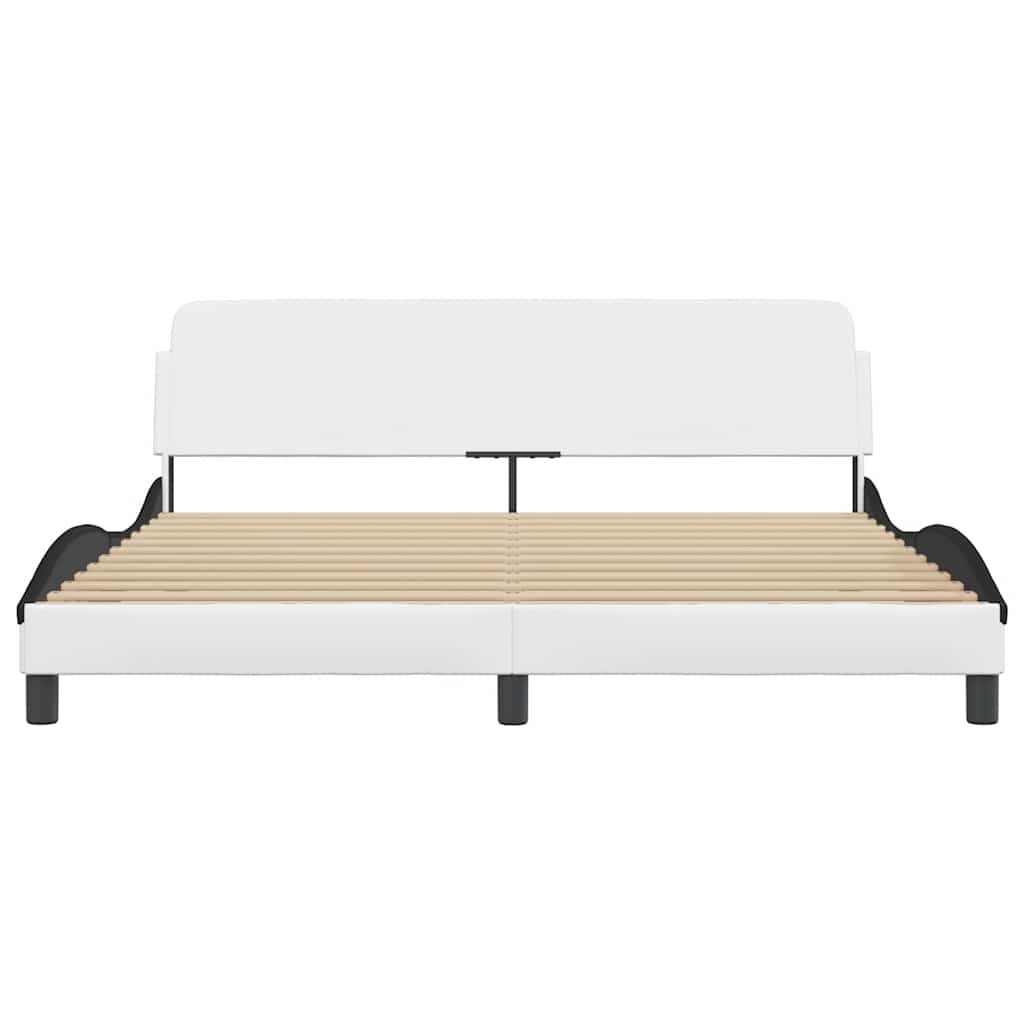Okvir za krevet Dover bijelo-crni 180x200cm umjetna koža