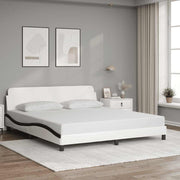 Okvir za krevet Dover bijelo-crni 180x200cm umjetna koža