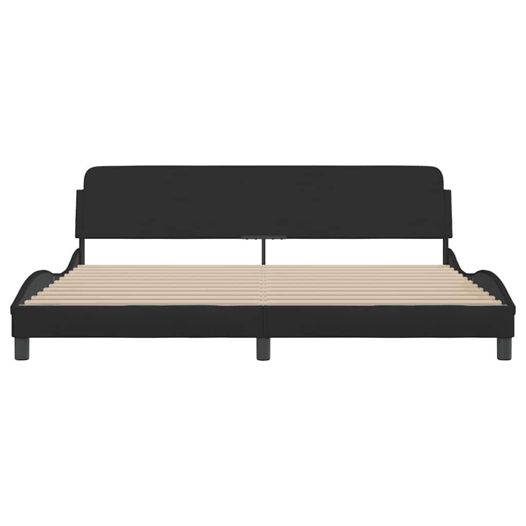 Okvir za krevet Dover crni 200x200 cm od tkanine