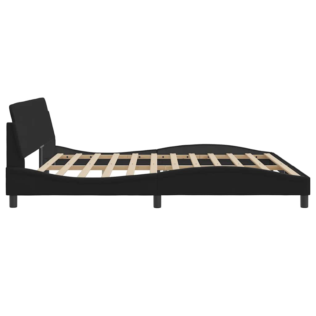 Okvir za krevet Dover crni 200x200 cm od tkanine