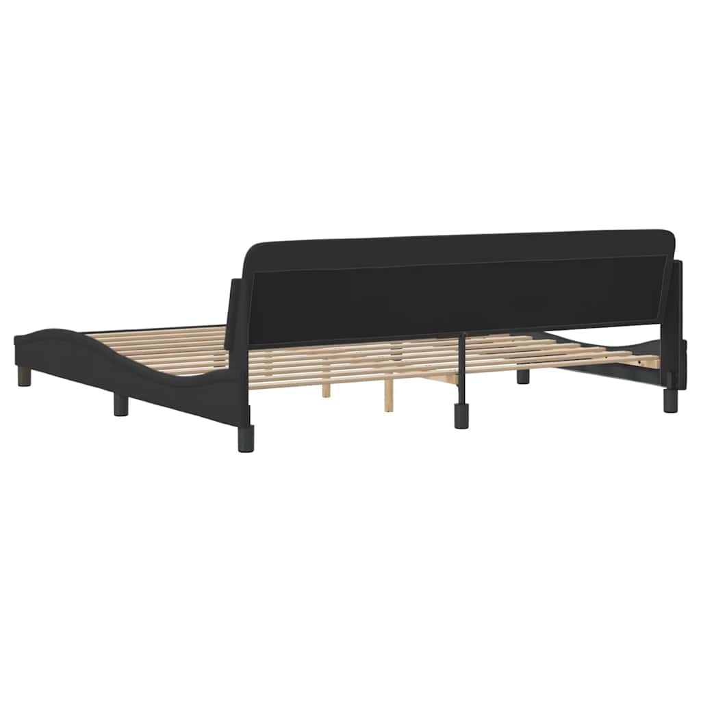 Okvir za krevet Dover crni 200x200 cm od tkanine