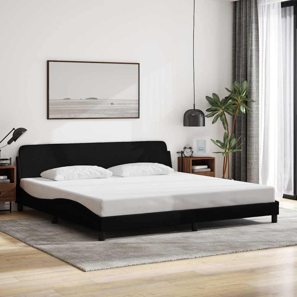 Okvir za krevet Dover crni 200x200 cm od tkanine