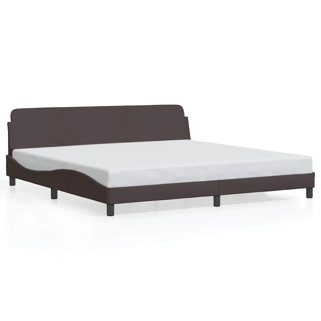 Okvir za krevet Dover tamnosmeđi 200x200 cm od tkanine
