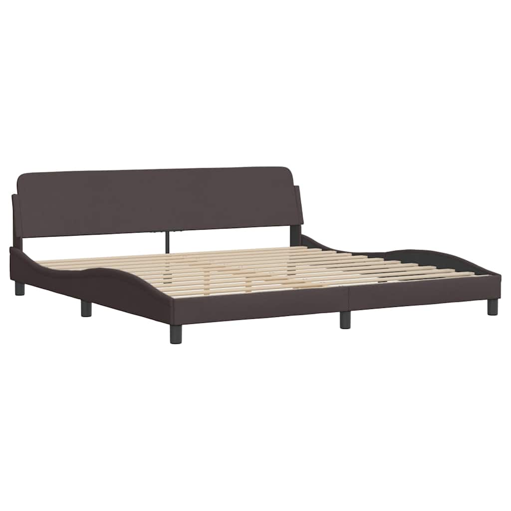 Okvir za krevet Dover tamnosmeđi 200x200 cm od tkanine
