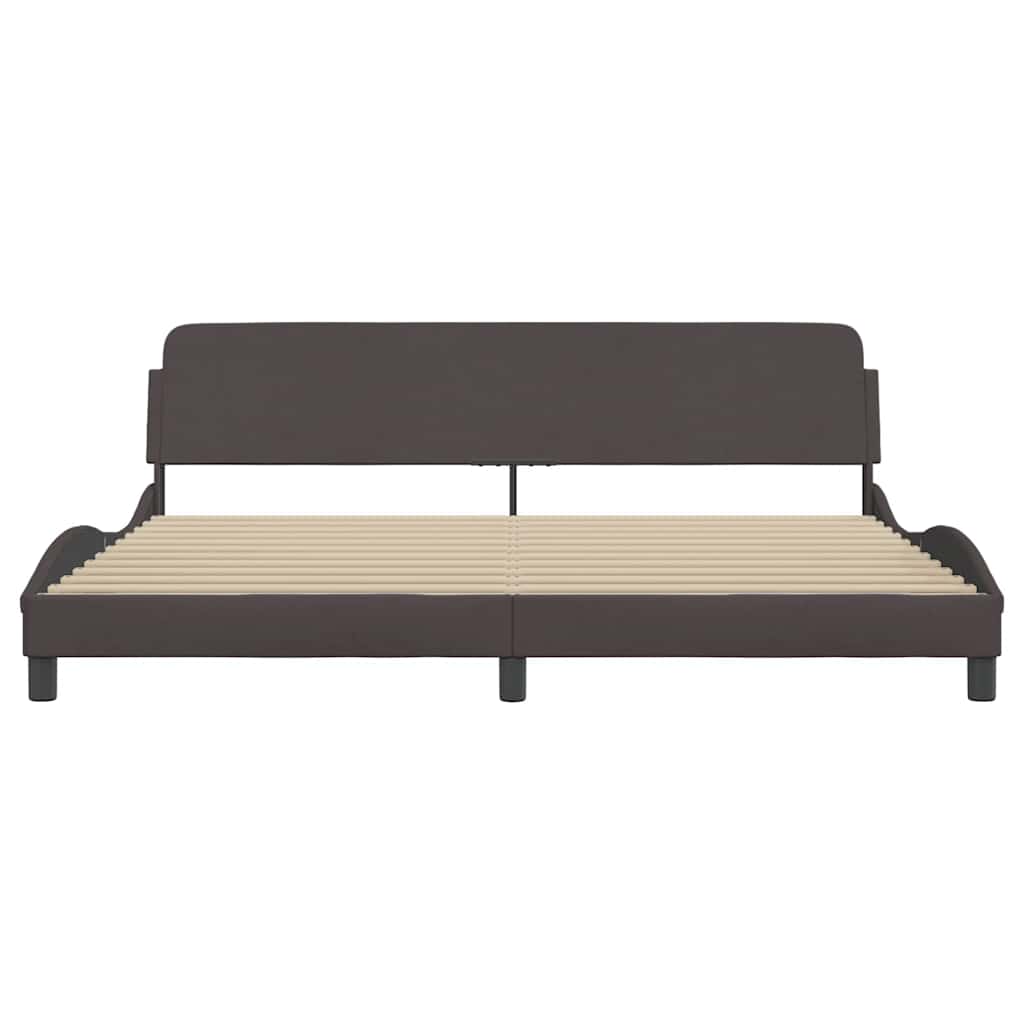 Okvir za krevet Dover tamnosmeđi 200x200 cm od tkanine
