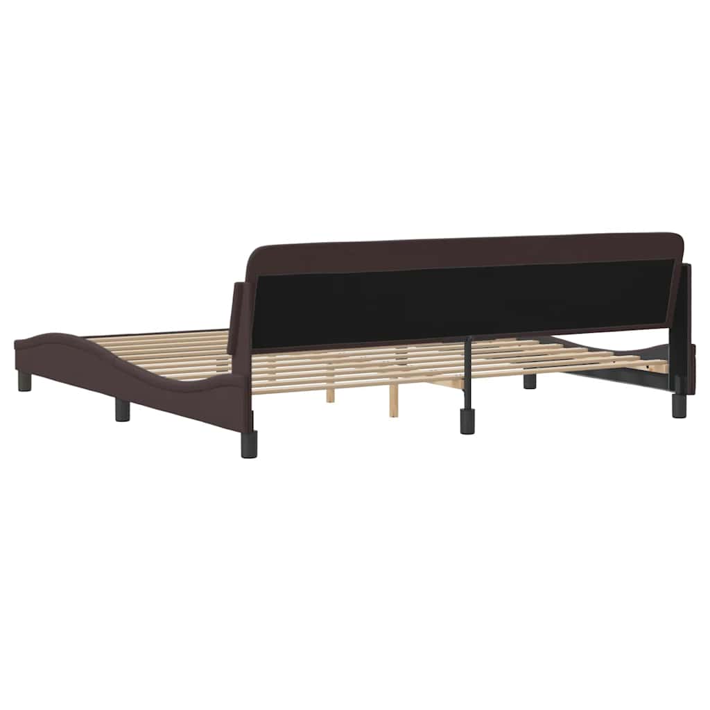 Okvir za krevet Dover tamnosmeđi 200x200 cm od tkanine