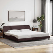 Okvir za krevet Dover tamnosmeđi 200x200 cm od tkanine