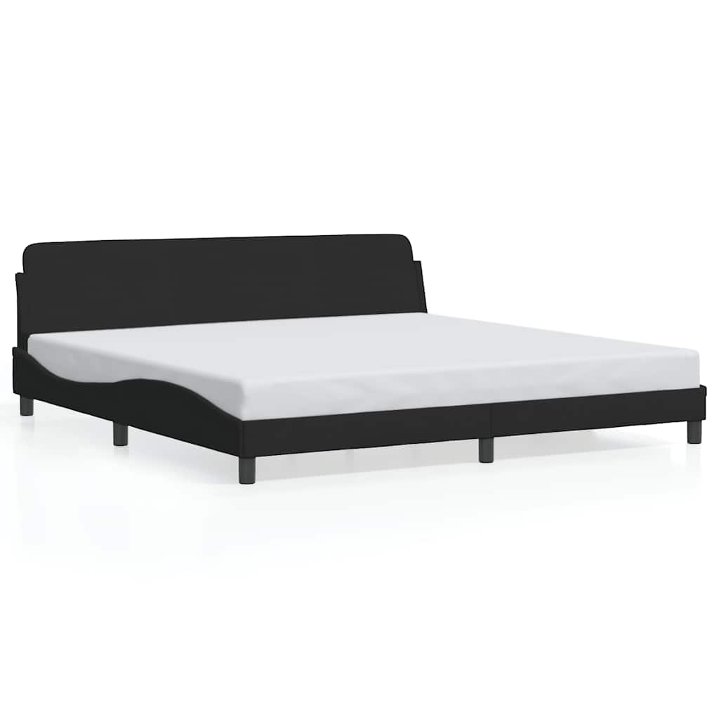Okvir za krevet Dover crni 200x200 cm baršunasti