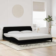 Okvir za krevet Dover crni 200x200 cm baršunasti
