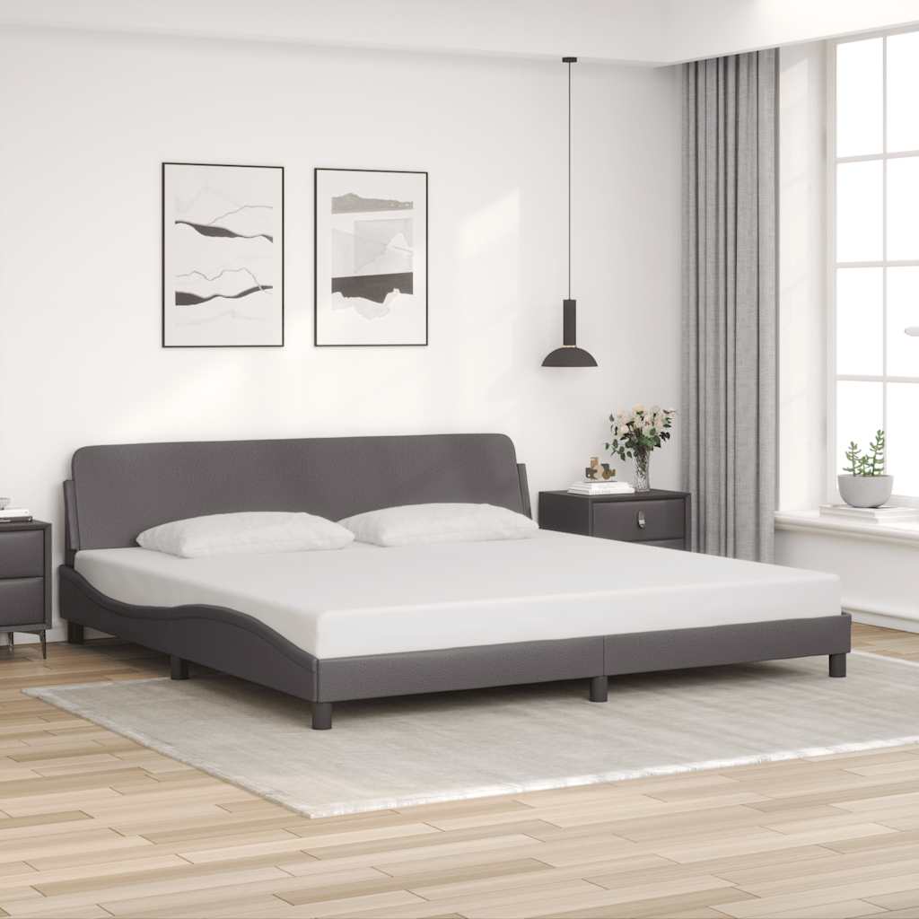 Okvir za krevet Dover sivi 200x200 cm od umjetne kože