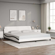 Okvir za krevet Dover bijelo-crni 200x200cm umjetna koža