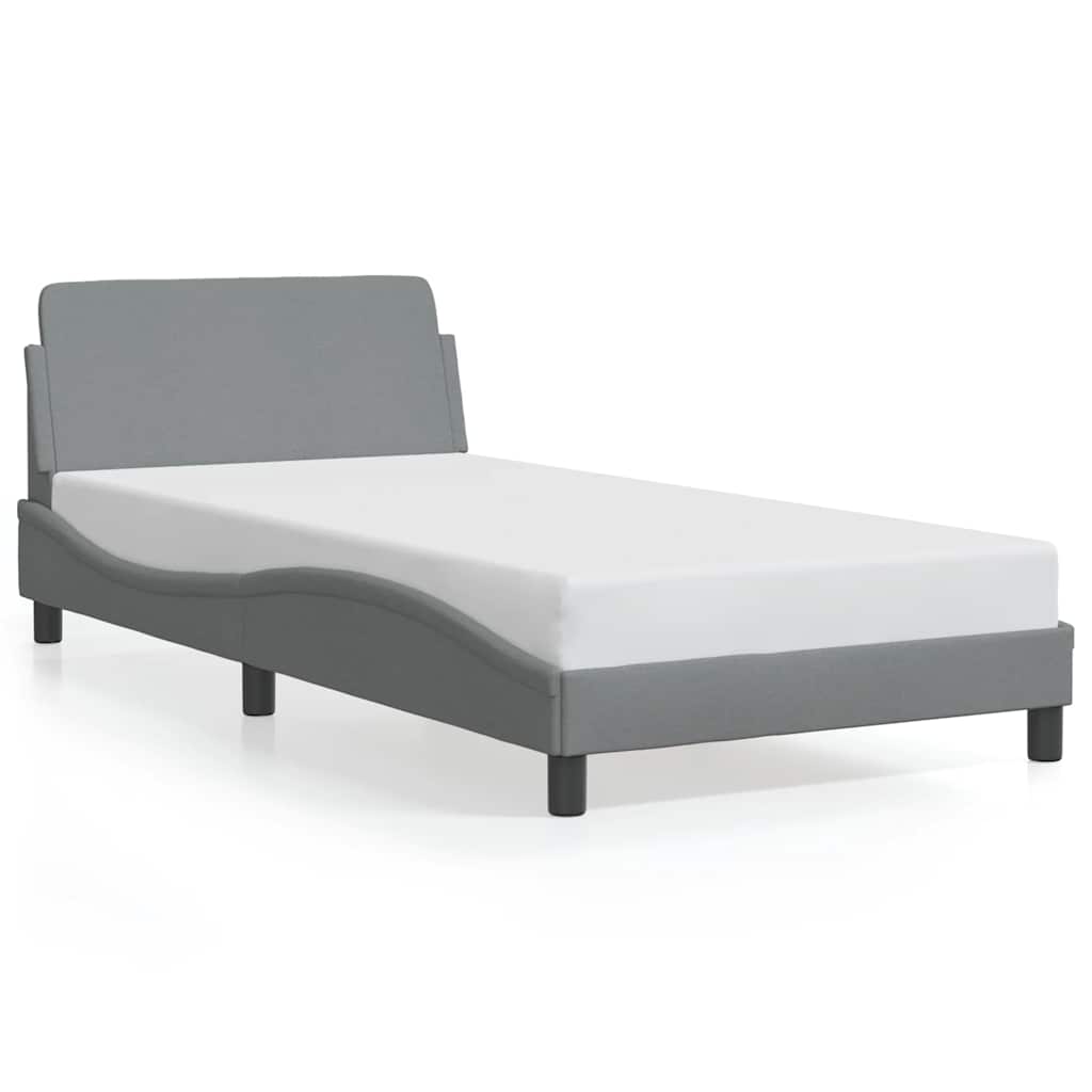 Okvir za krevet Dover svjetlosivi 100x190 cm od tkanine