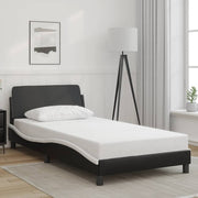Okvir za krevet Dover crno-bijeli 100 x 190 cm umjetna koža