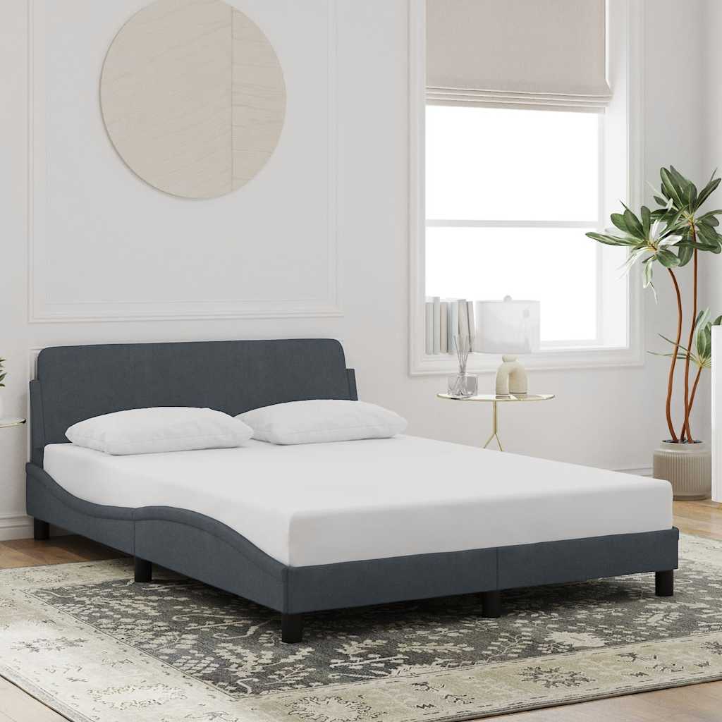 Okvir za krevet Dover tamnosivi 137x190 cm baršunasti