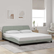 Okvir za krevet Dover svjetlosivi 183x213 cm baršunasti