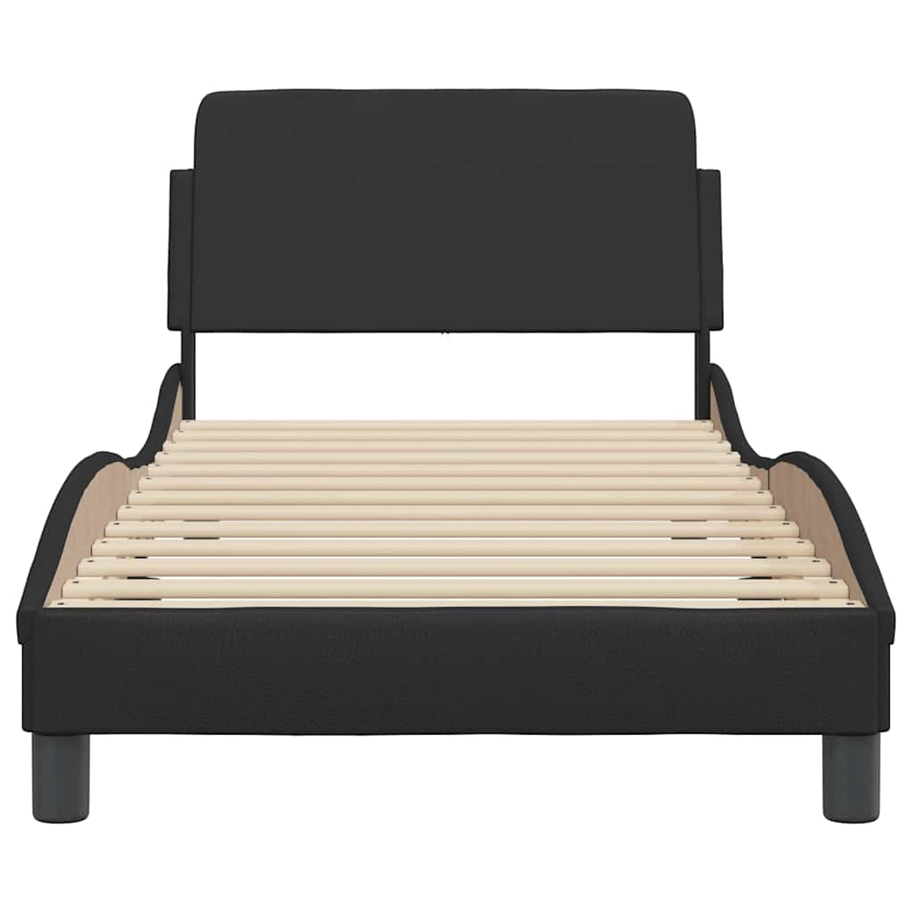 Okvir za krevet Dover Crni 90x190 cm Implicitna koža