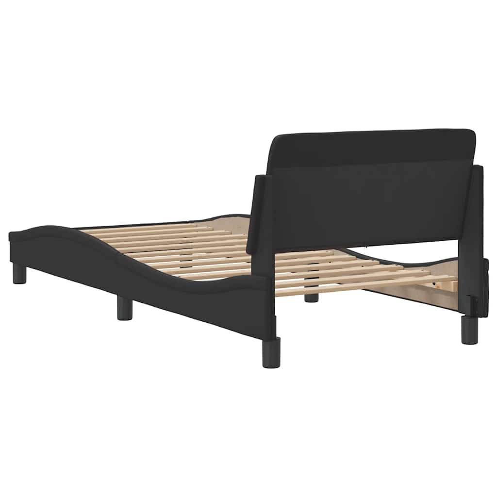Okvir za krevet Dover Crni 90x190 cm Implicitna koža