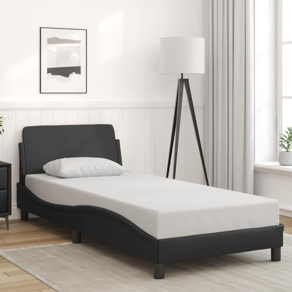 Okvir za krevet Dover Crni 90x190 cm Implicitna koža