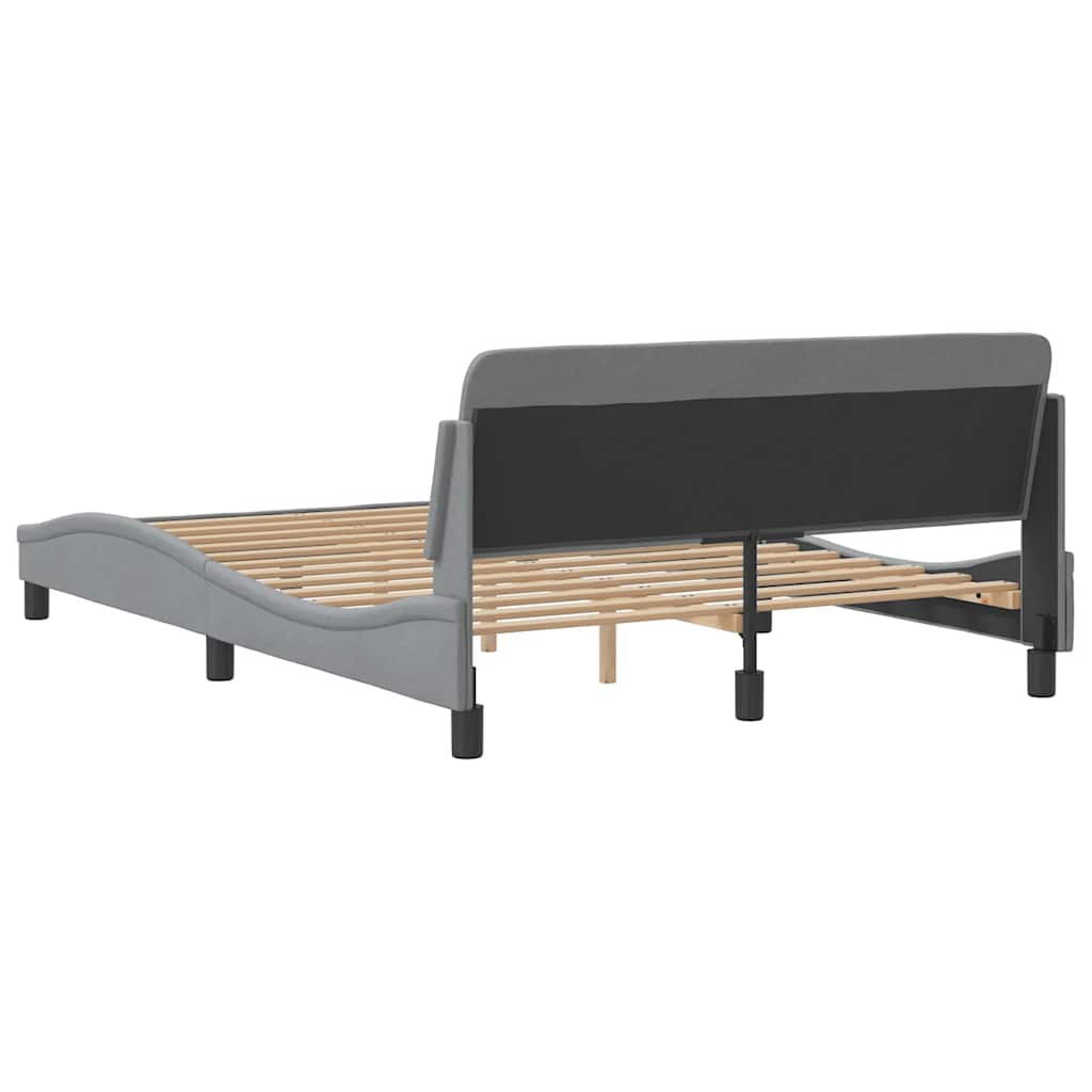 Okvir za krevet Dover svijetlosivi 135x190 cm tkanina