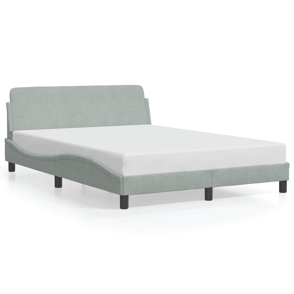 Okvir za krevet Dover svijetlosivi 135x190 cm baršun