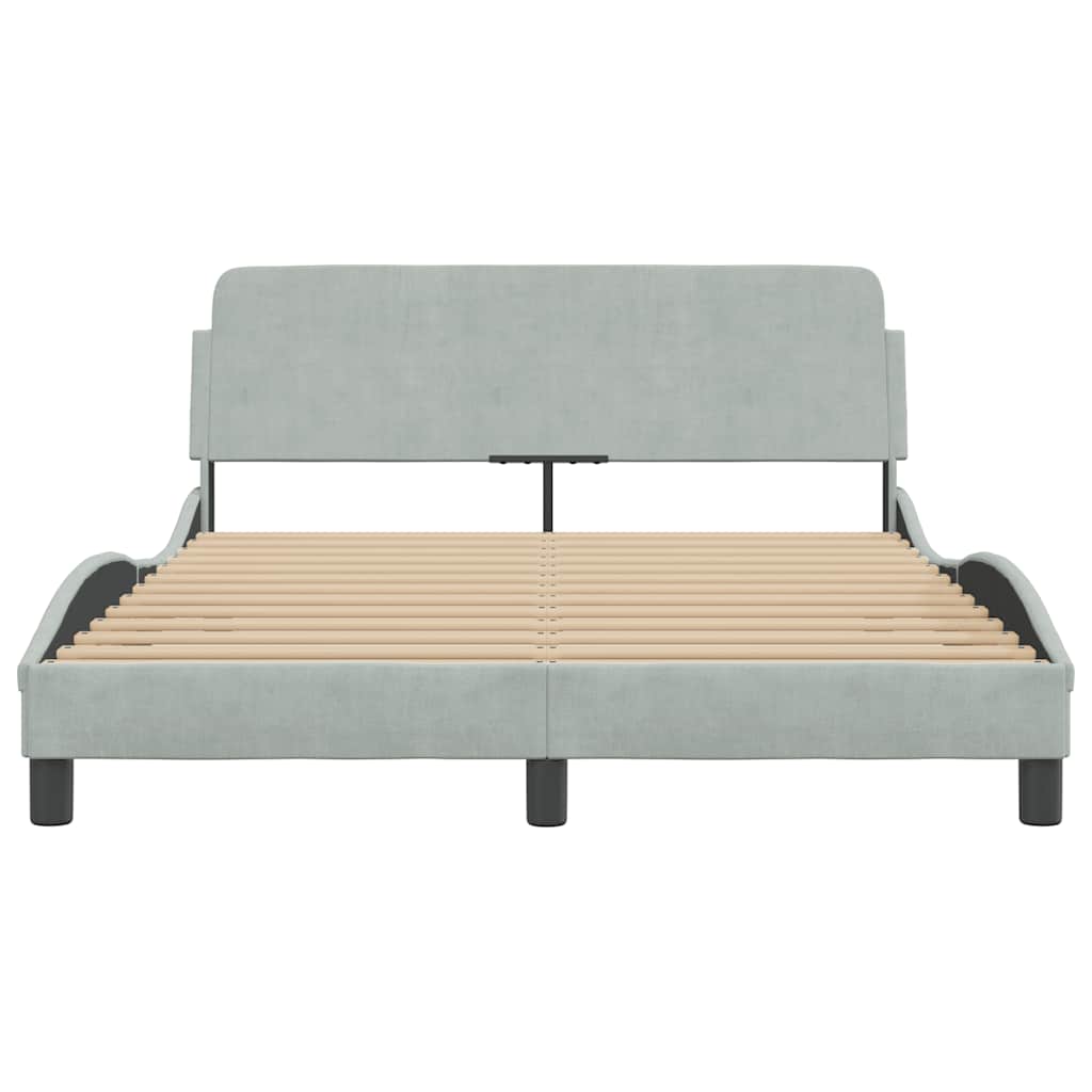 Okvir za krevet Dover svijetlosivi 135x190 cm baršun