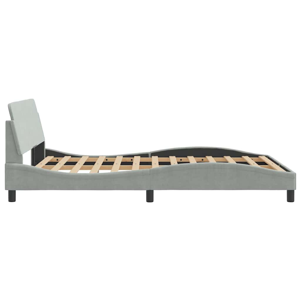 Okvir za krevet Dover svijetlosivi 135x190 cm baršun
